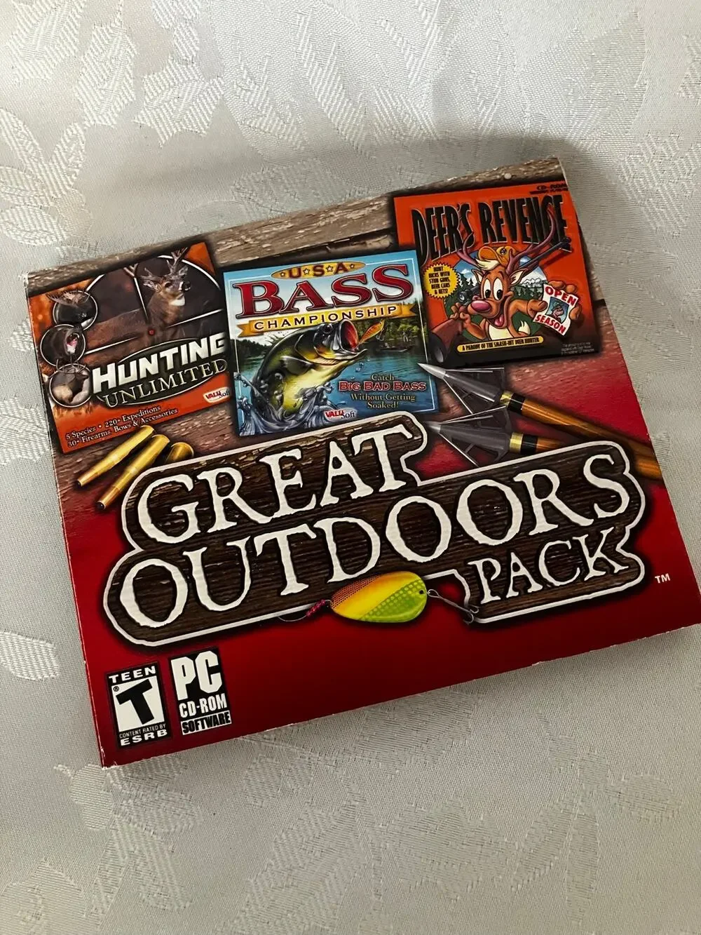 1994-1996 Great Outdoor Pack PC Cd-Rom Hunting Unlimited USA Bass Deer's Revenge